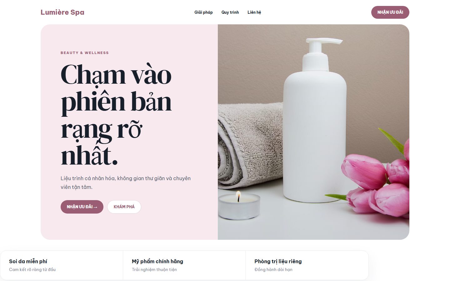 Landing Page Spa & Beauty