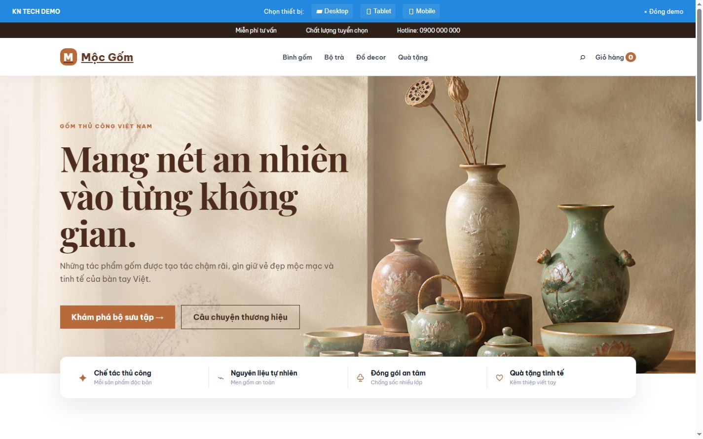 Website gốm sứ & decor
